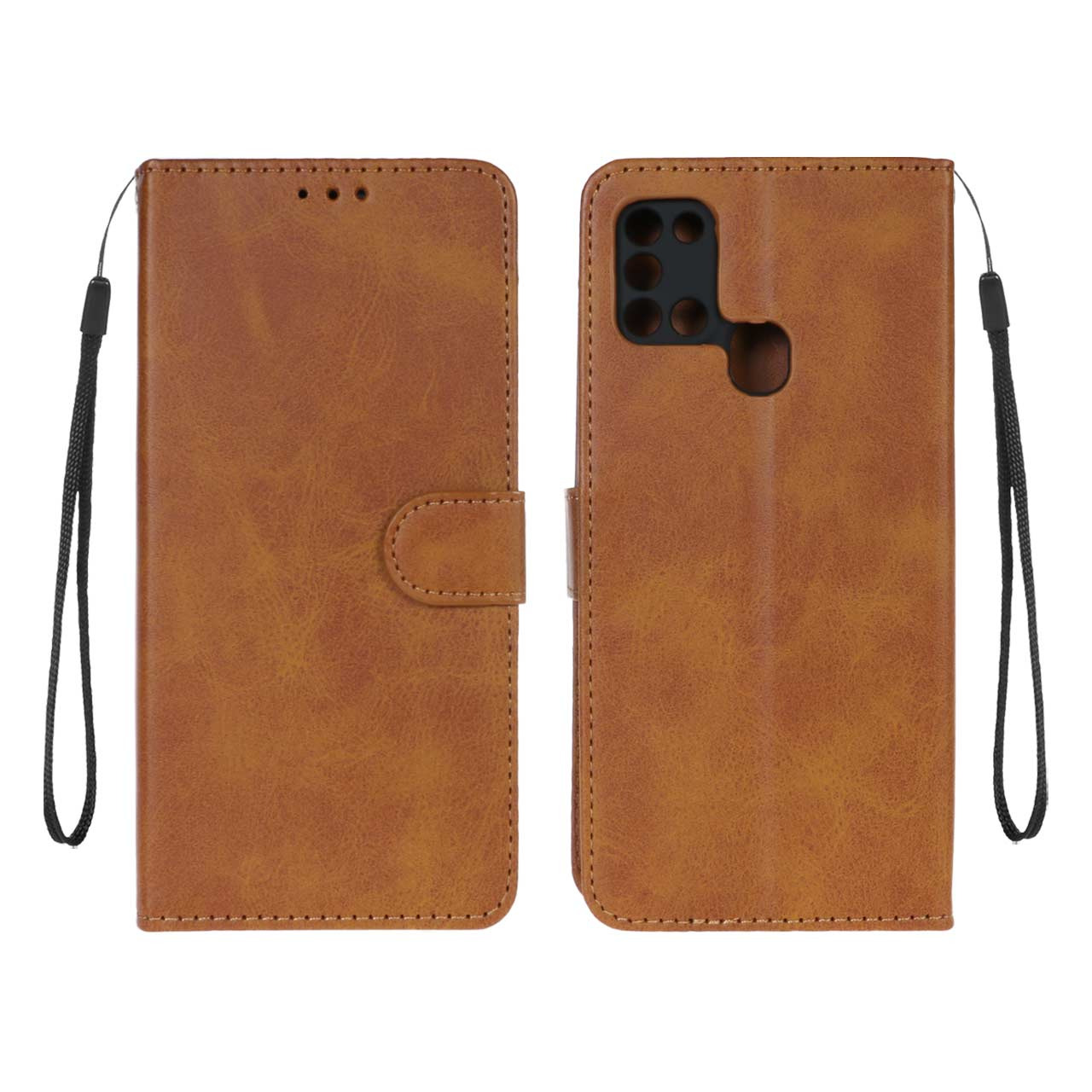 کیف موبایل مگنتی Samsung A21S - عسلی