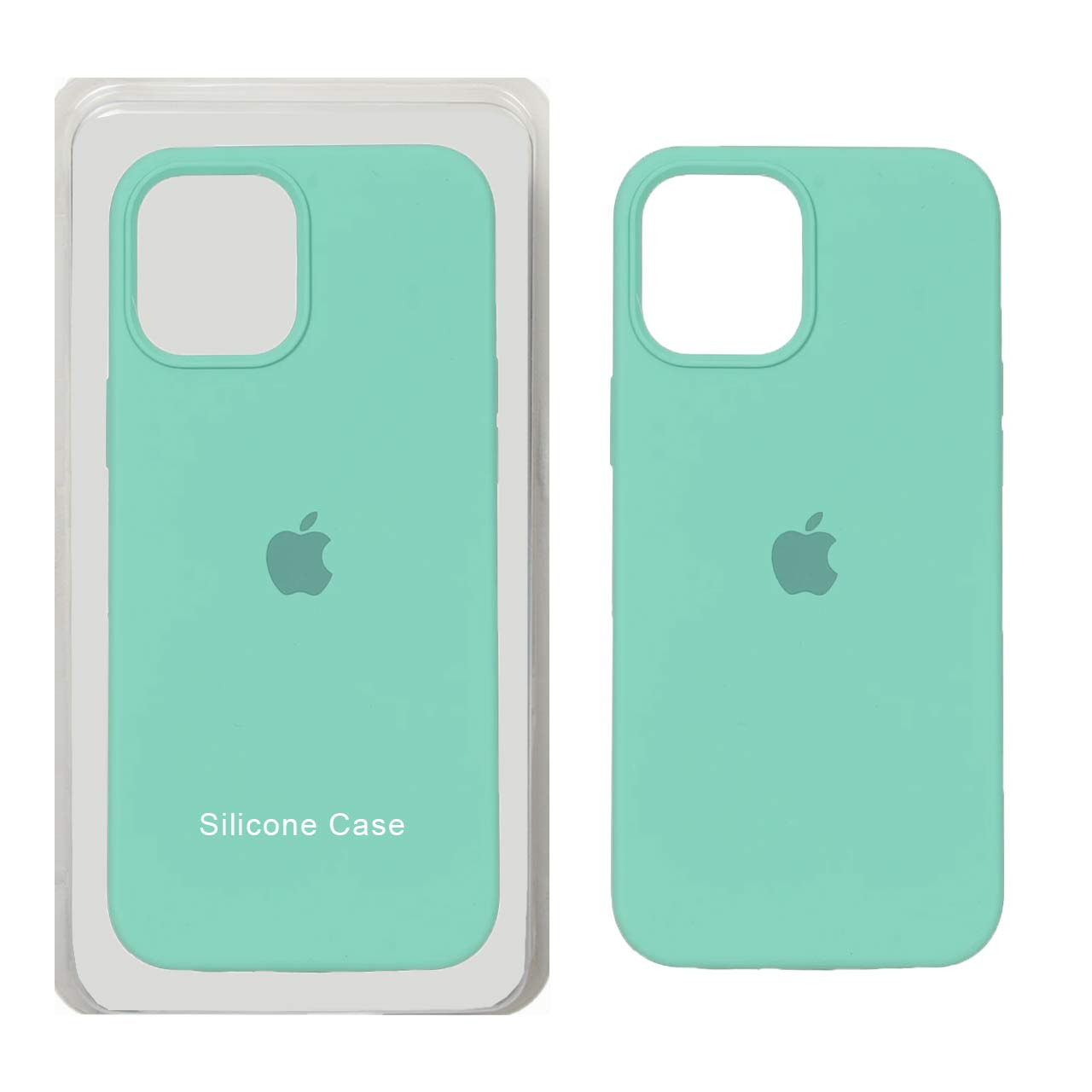 قاب سیلیکونی پاک کنی اورجینال Apple iPhone 12 Pro Max - سبزآبی (پک اصلی)