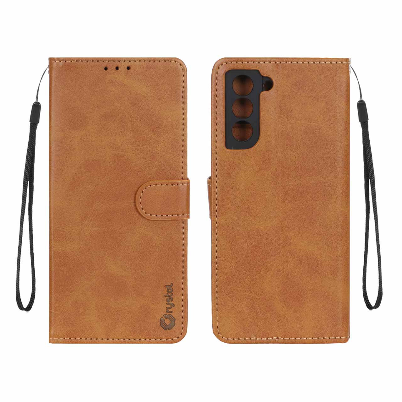 کیف موبایل مگنتی Crystal داخل مخمل Samsung Galaxy S21 FE - عسلی
