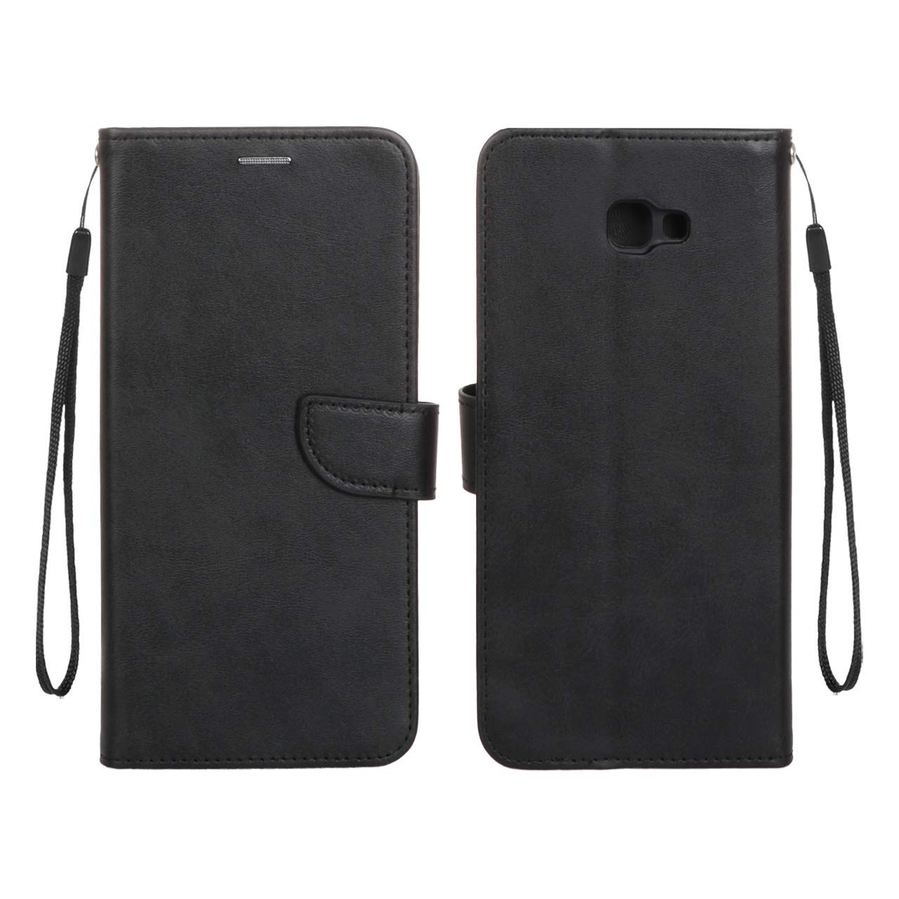 کیف چرمی موبایل مگنتی محافظ لنزدار Samsung Galaxy J4 Plus / J4 Prime / J4 Core / J410 - مشکی