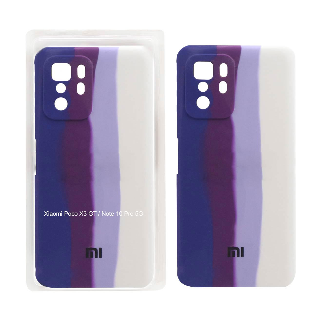 قاب سیلیکونی آبرنگی اورجینال محافظ لنزدار Xiaomi Poco X3 GT / Note 10 Pro 5G - (پک دار)