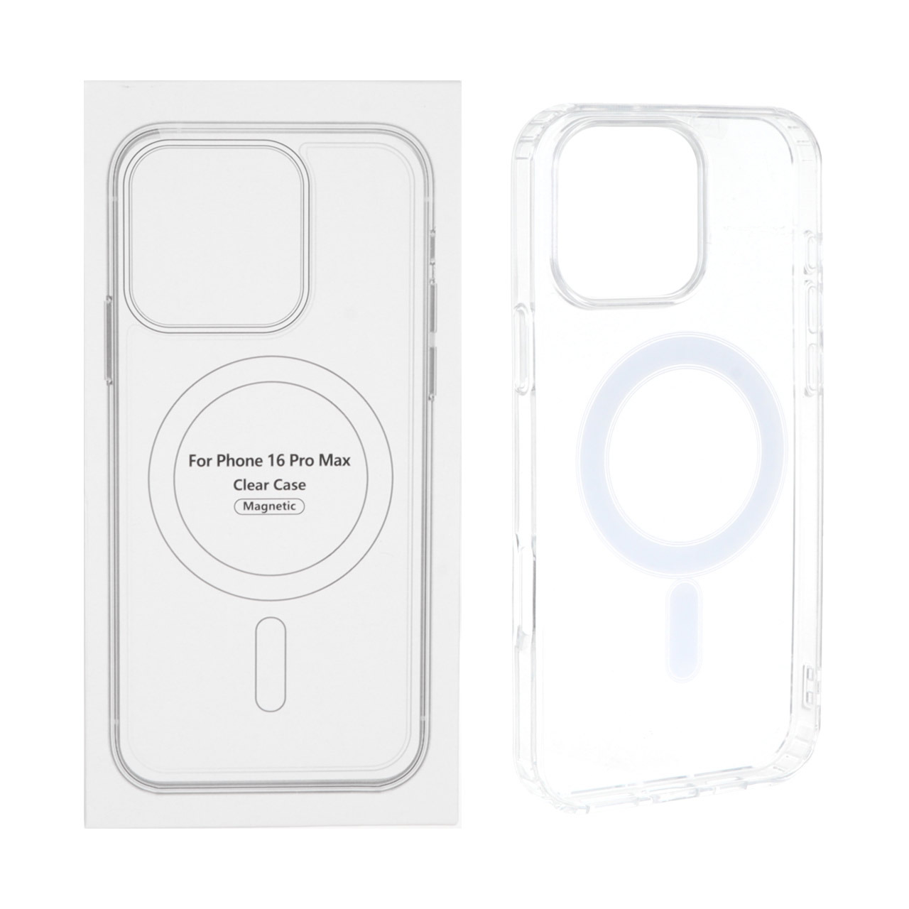 قاب شفاف Apple iPhone 16 Pro Max با قابلیت شارژ MagSafe (پک دار)