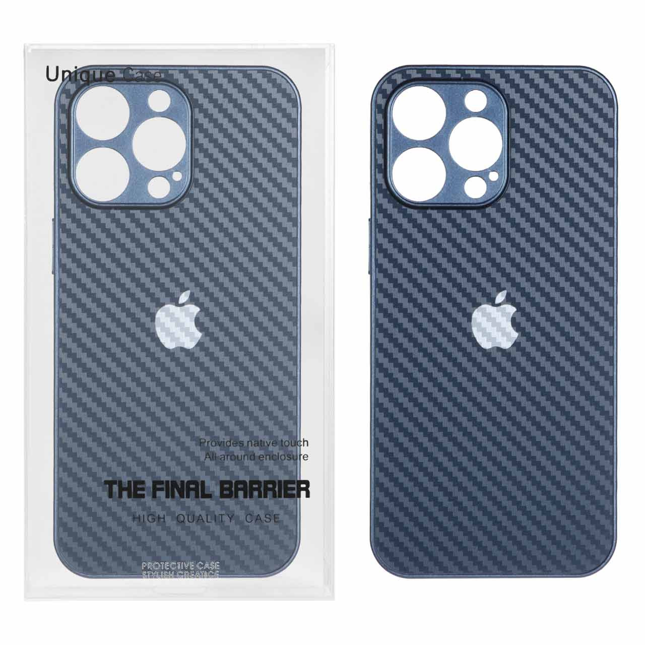 قاب طرح کربن PVD مدل Apple iPhone 15 Pro Max - سرمه ای (پک دار)