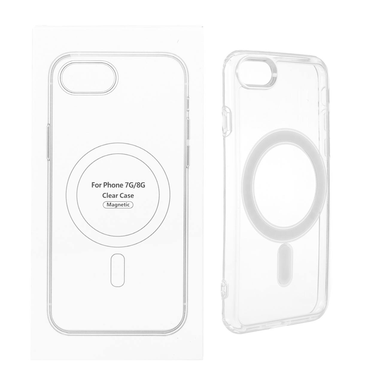 قاب شفاف Apple iPhone 7 / iPhone 8 / iPhone SE (2020) با قابلیت شارژ - MagSafe (پک دار)