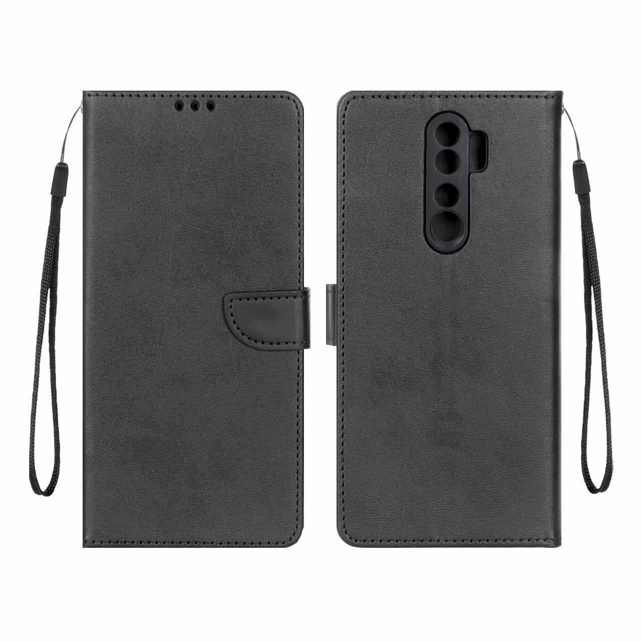 کیف چرمی موبایل مگنتی محافظ لنزدار Xiaomi Redmi Note Pro 8 - مشکی