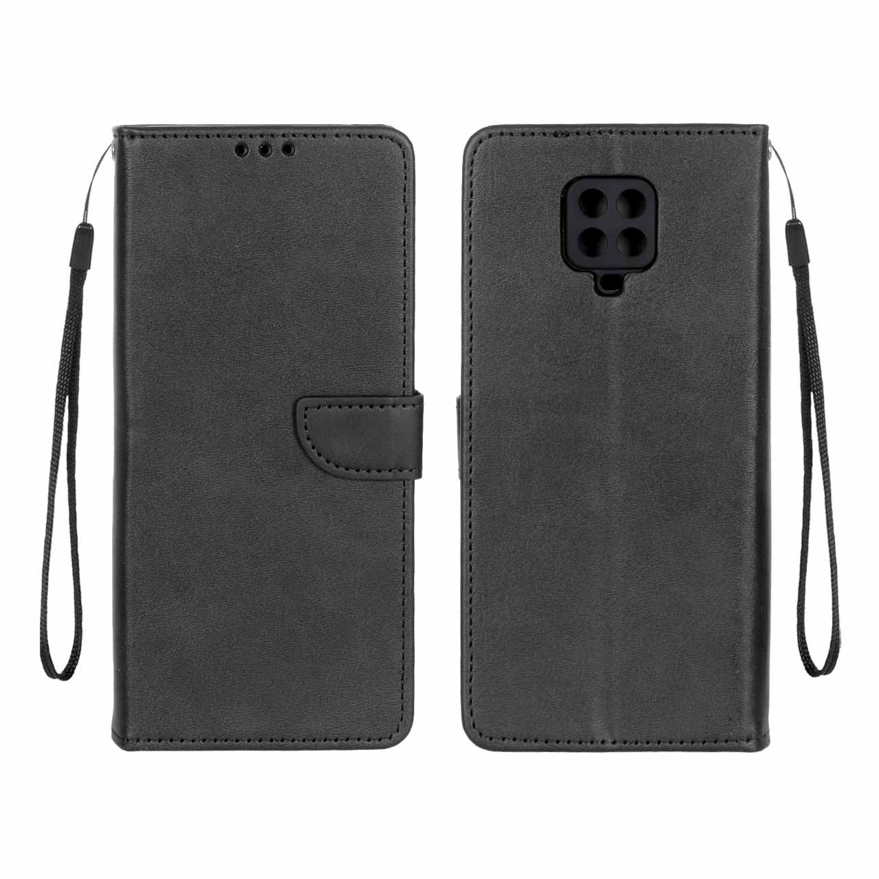 کیف چرمی موبایل مگنتی محافظ لنزدار Xiaomi Redmi Note 9S / Redmi Note 9 Pro / Redmi Note 9 Pro Max - مشکی