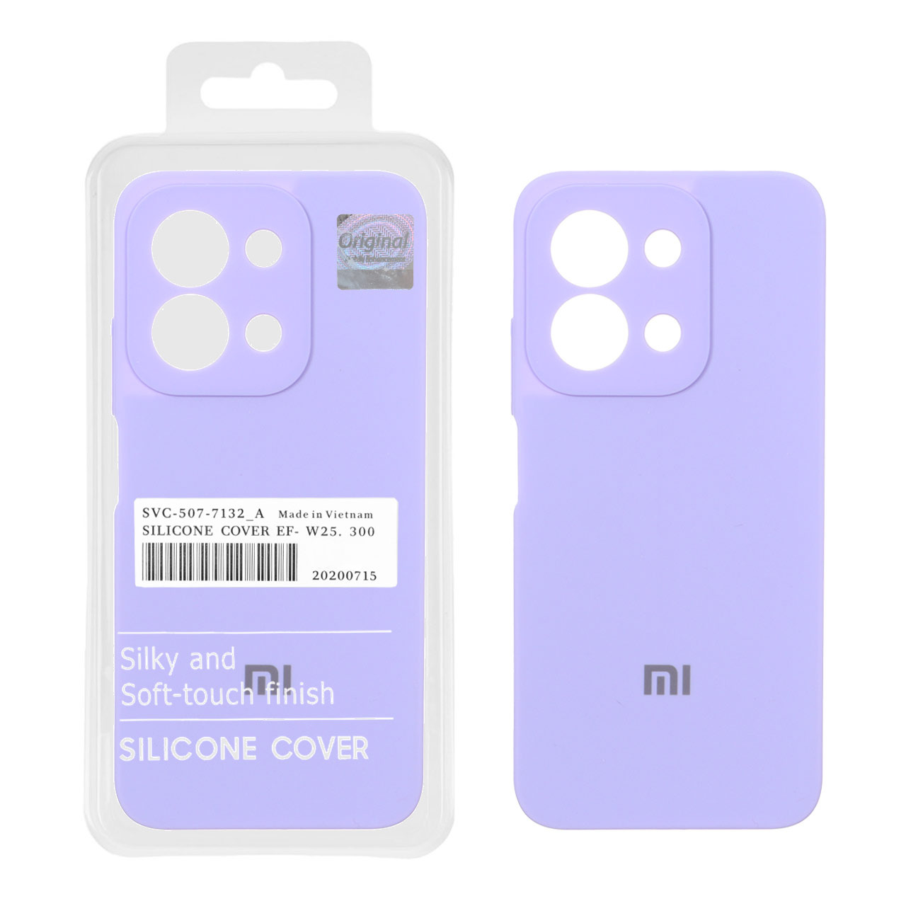 قاب سیلیکونی پاک کنی اورجینال Master Quality مدل Xiaomi Redmi 15C / Poco C85 - بنفش روشن (پک دار)