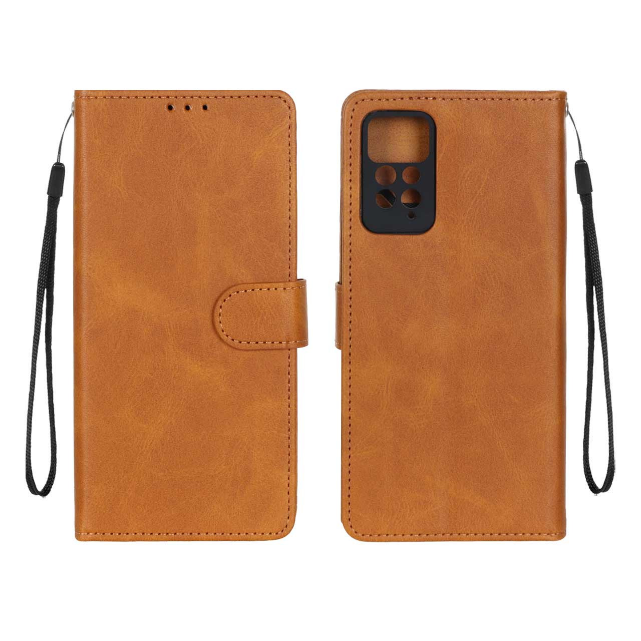 کیف موبایل مگنتی درجه یک MNC مدل Xiaomi Redmi Note 12 Pro 4G / Redmi Note 11 Pro - عسلی