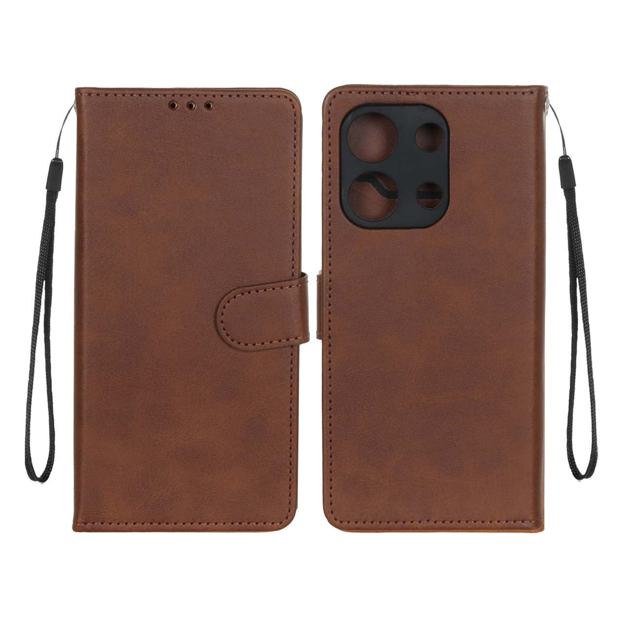 کیف موبایل مگنتی درجه یک MNC مدل Xiaomi Redmi Note 13 4G - قهوه ای