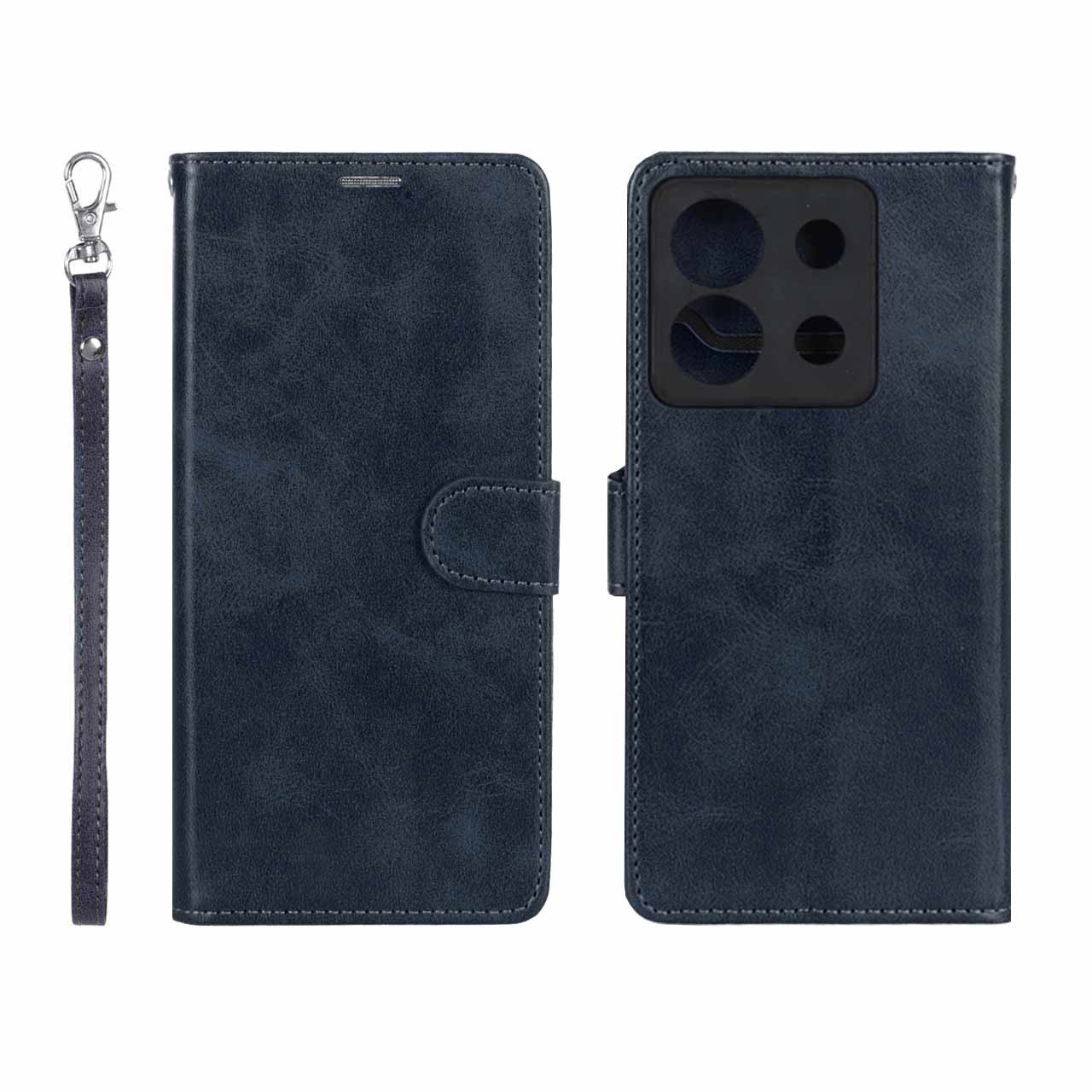 کیف موبایل مگنتی درجه یک MNC مدل Xiaomi Redmi Note 13 Pro 5G / Poco X6 5G - سرمه ای تیره