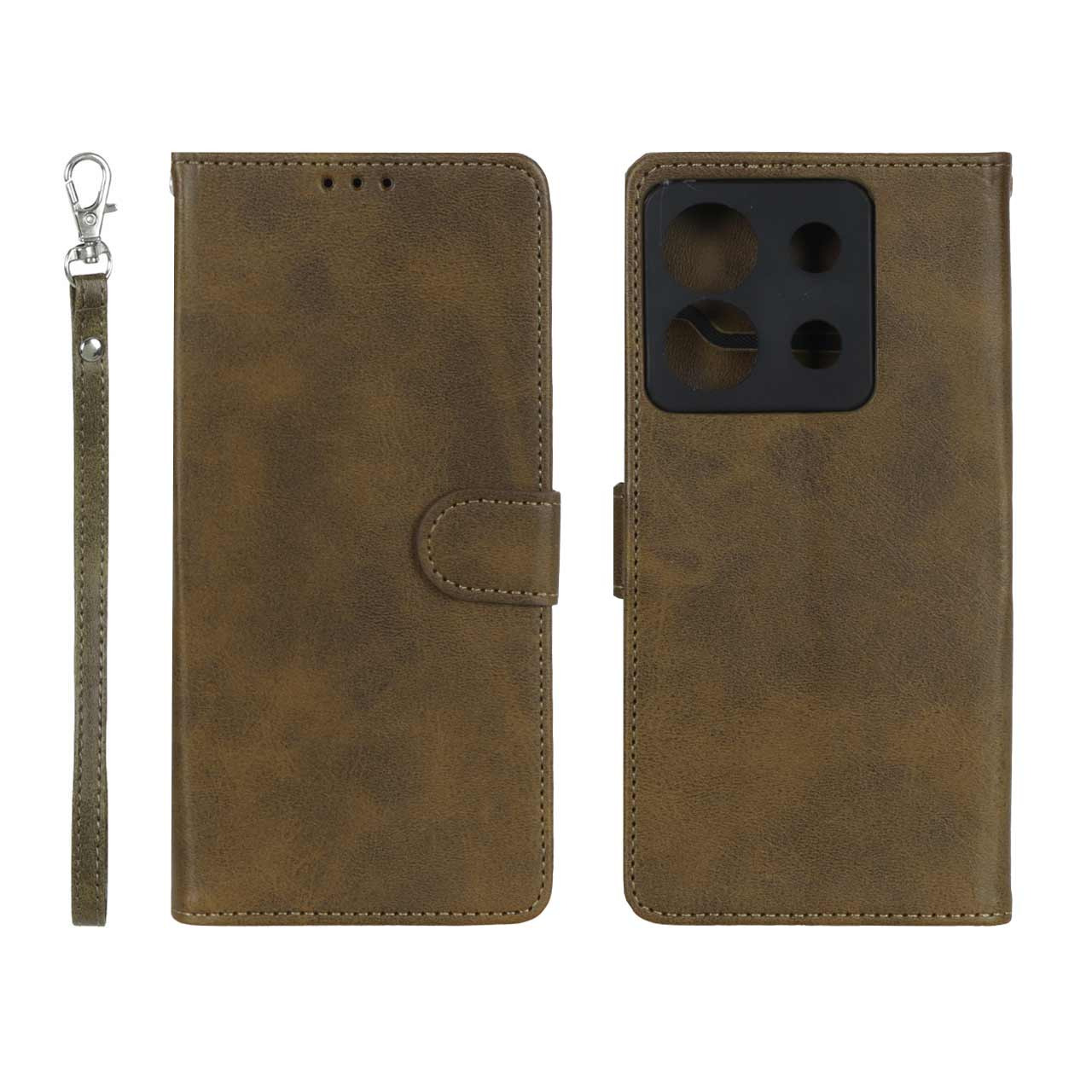 کیف موبایل مگنتی درجه یک MNC مدل Xiaomi Redmi Note 13 Pro 5G / Poco X6 5G - سبز زیتونی
