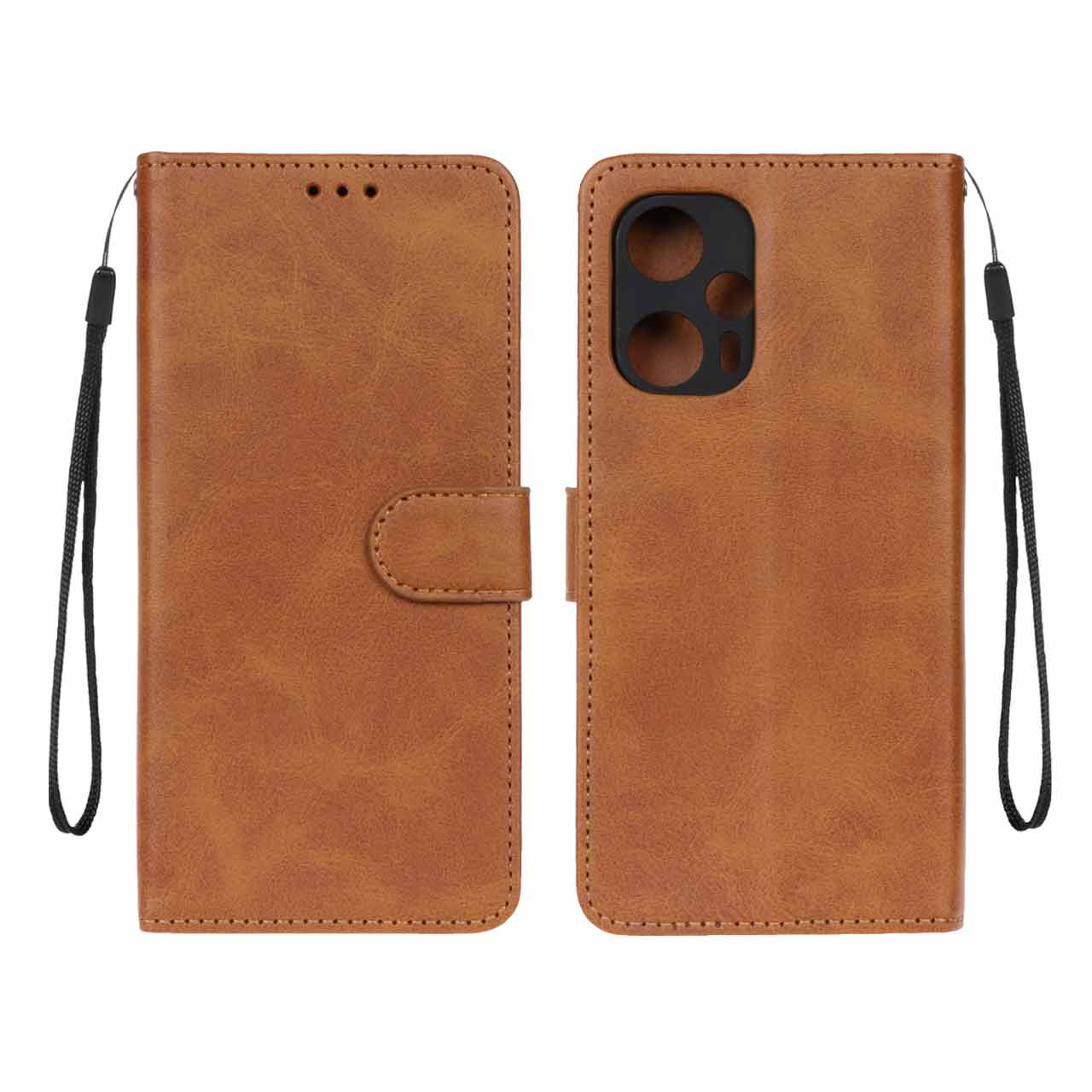 کیف موبایل مگنتی Xiaomi Redmi Note 12 China - عسلی