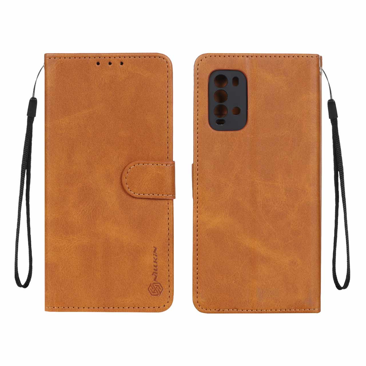 کیف موبایل مگنتی Xiaomi Poco M3 / Redmi 9T 4G - عسلی