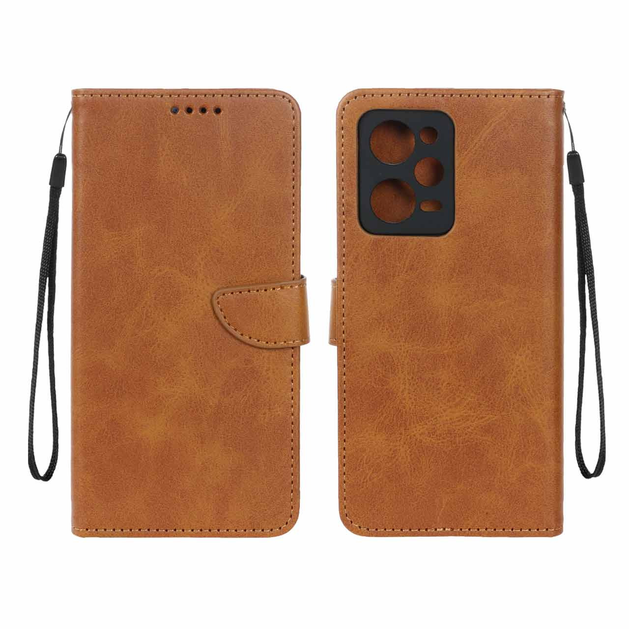 کیف موبایل مگنتی درجه یک MNC مدل Xiaomi Redmi Note 12 Pro 5G / Xiaomi Poco X5 Pro 5G - عسلی
