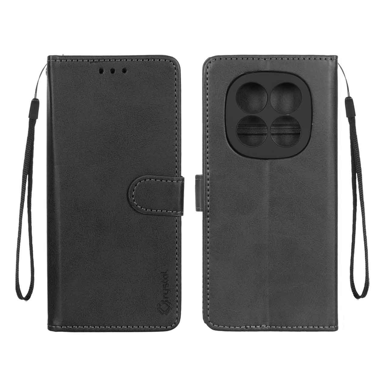 کیف موبایل مگنتی Crystal داخل مخمل Xiaomi Redmi Note 14 Pro 5G / Redmi Note 14 Pro Plus 5G / Poco X7 5G - مشکی
