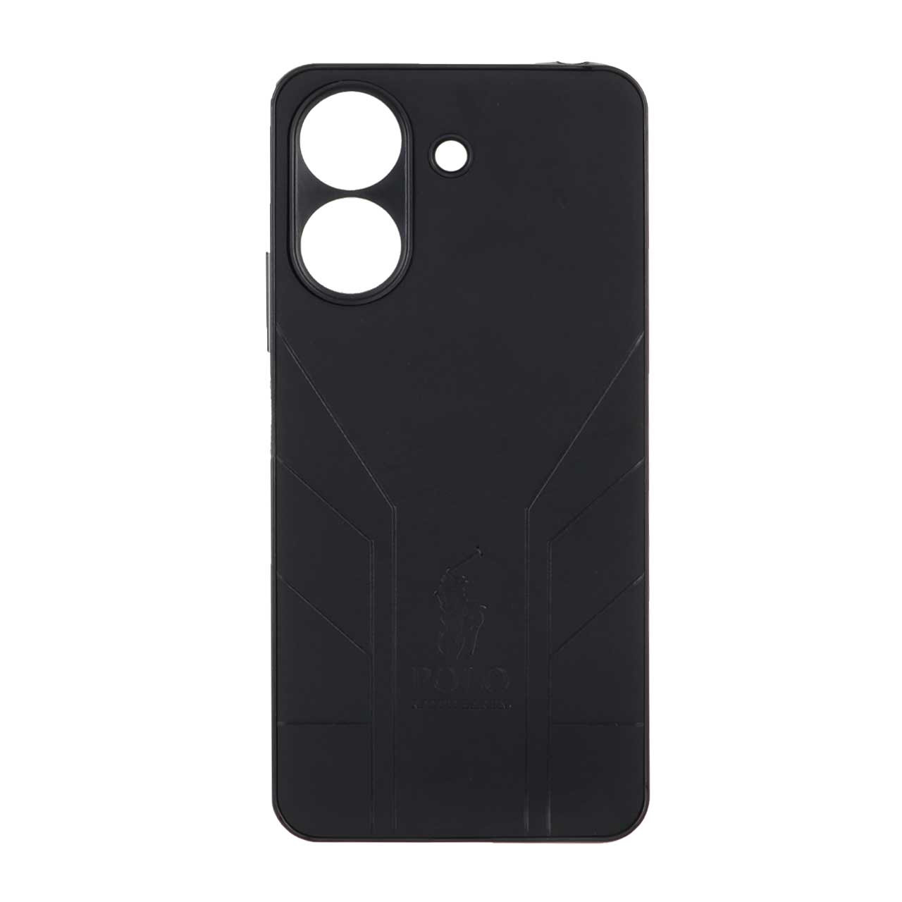 قاب طرح چرم POLO Ralph Laren مدل Xiaomi Redmi 13C / Poco C65 - مشکی