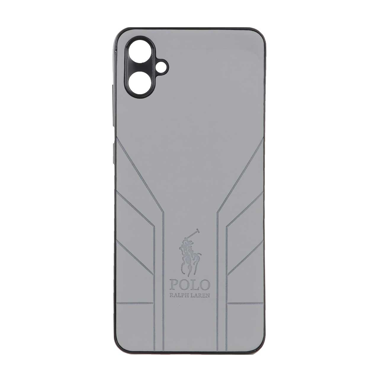 قاب طرح چرم POLO Ralph Laren مدل Samsung Galaxy A05 - خاکستری