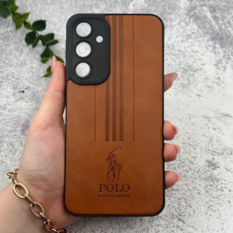 قاب طرح چرم Polo مدل Samsung Galaxy A54 - قهوه ای روشن