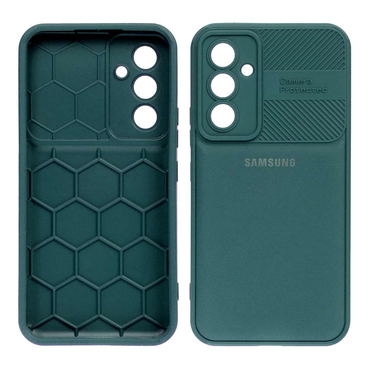 قاب هاشور طرح سیلیکون لوگودار Samsung Galaxy A54 - سبز