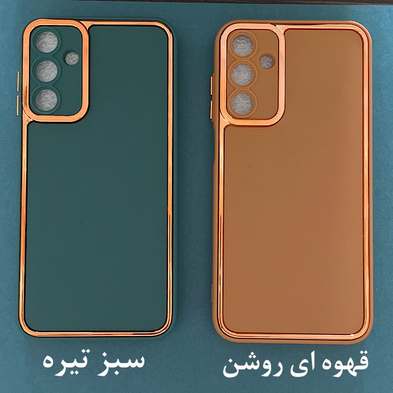 قاب طرح چرمی Samsung Galaxy A14 سبز تیره