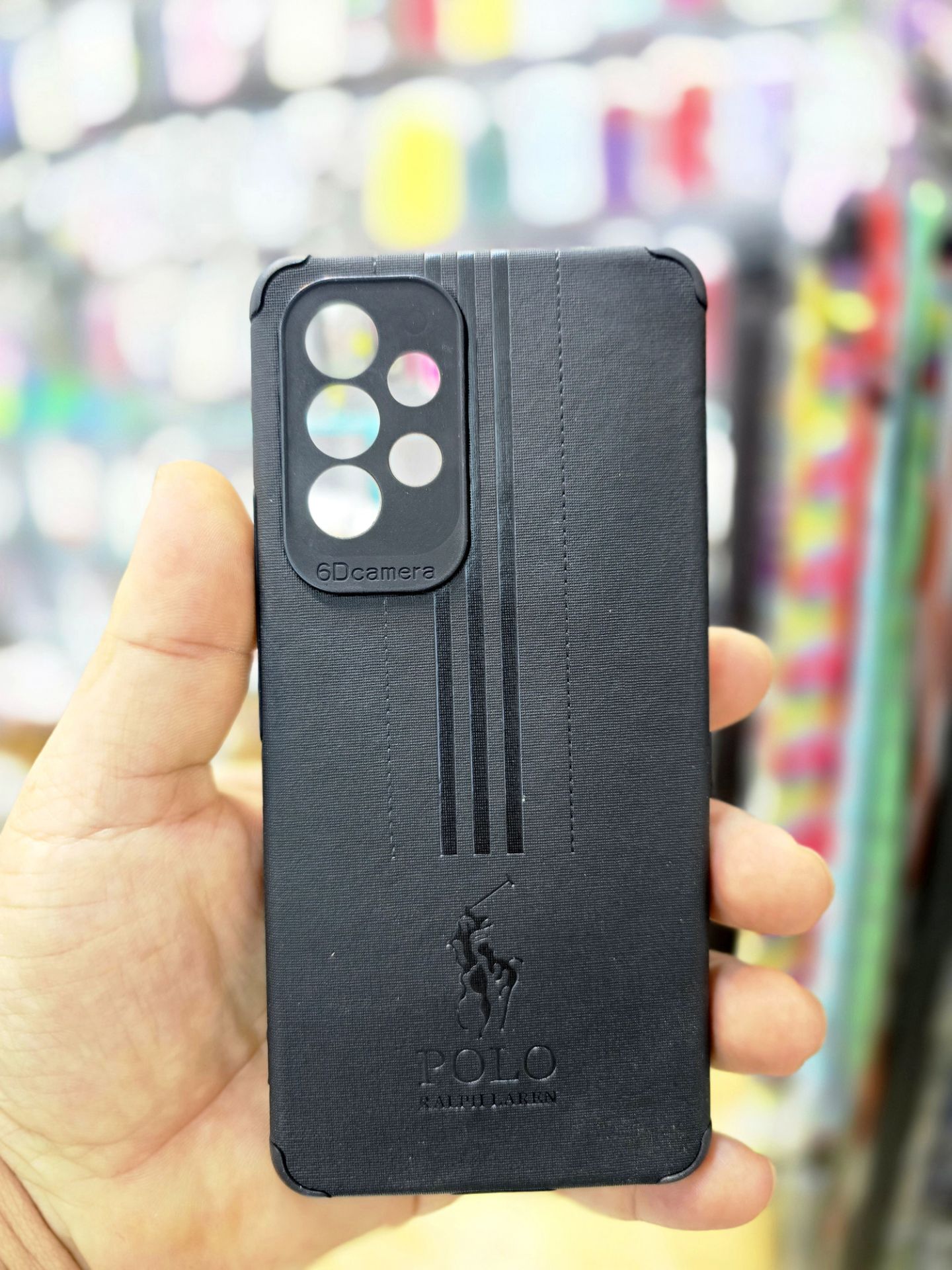 قاب طرح چرم Polo مدل Samsung Galaxy A52 - مشکی