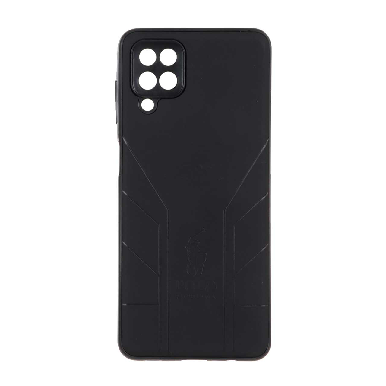 قاب طرح چرم POLO Ralph Laren مدل Samsung Galaxy A12 / M12 / F12 - مشکی
