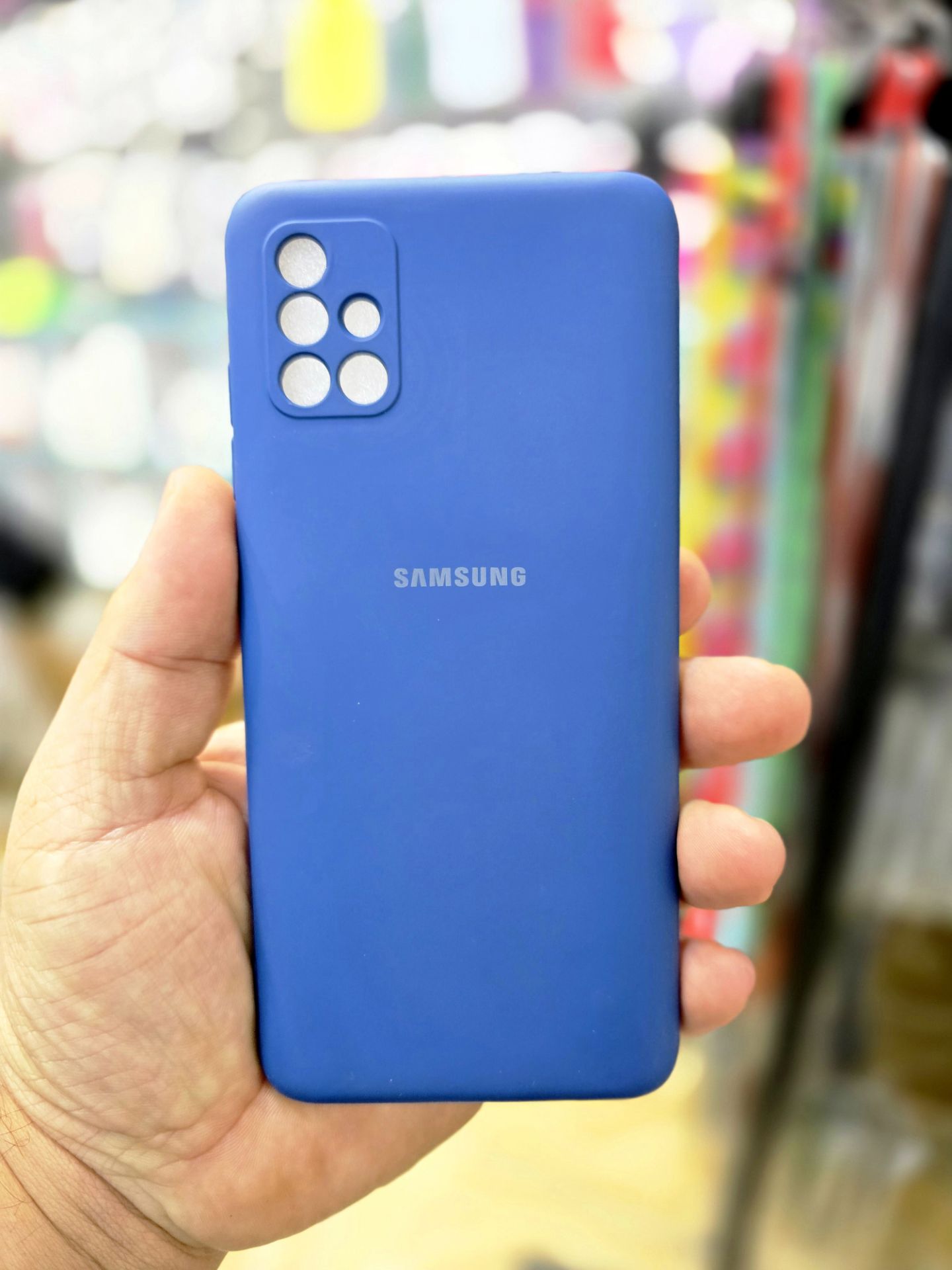 قاب نیو سیلیکون محافظ لنزدار Samsung Galaxy A51 / M40s - RFF - آبی
