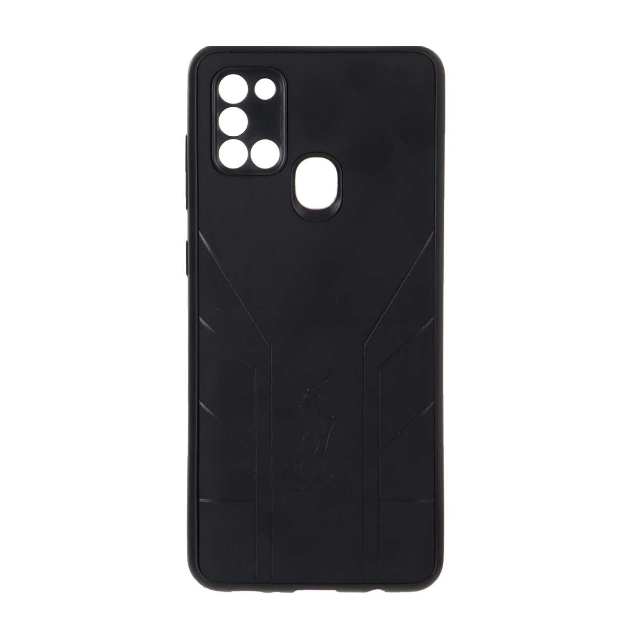 قاب طرح چرم POLO Ralph Laren مدل Samsung Galaxy A21s - مشکی