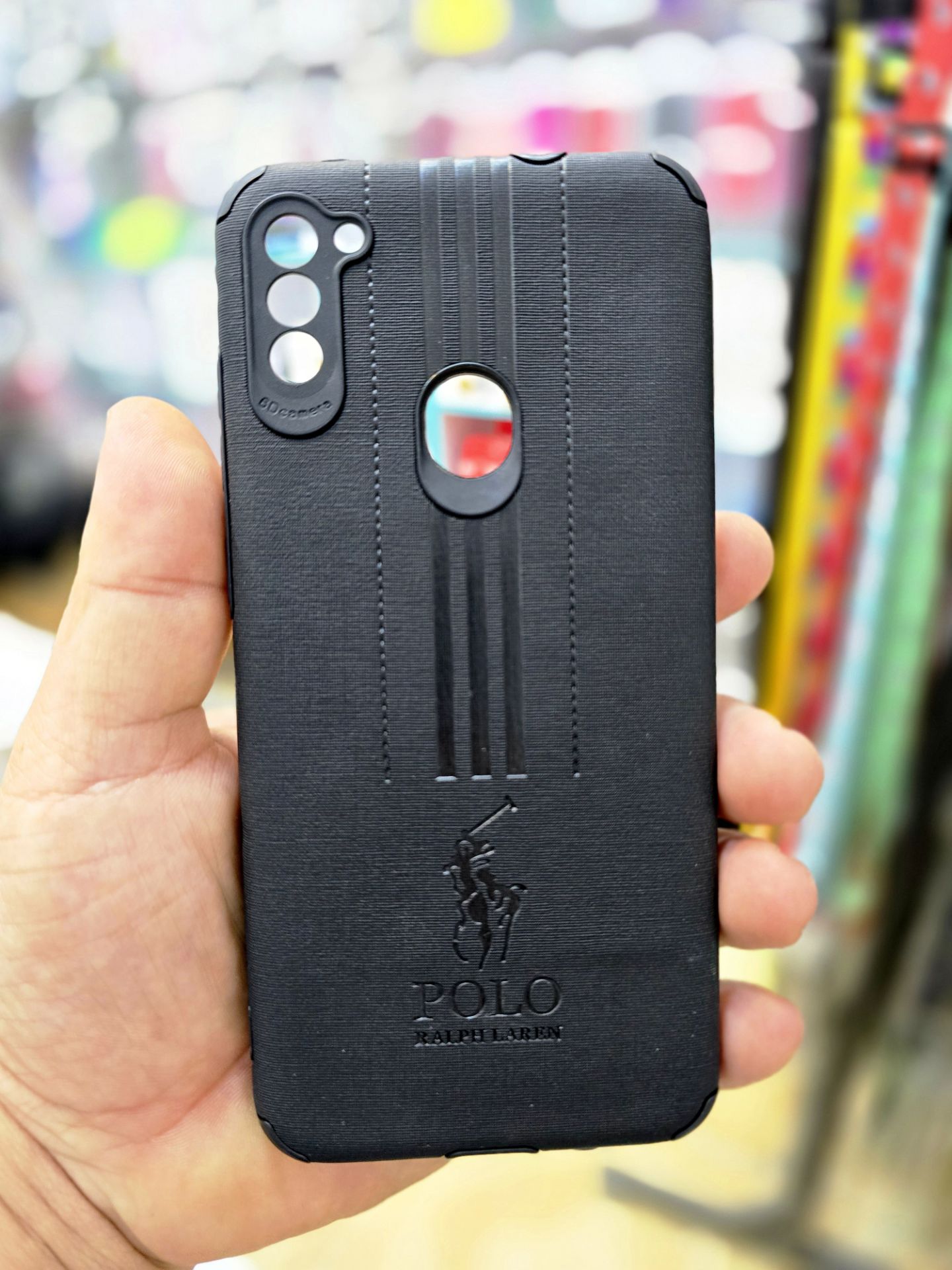 قاب طرح چرم POLO Ralph Laren مدل Samsung Galaxy A11 / M11 - مشکی