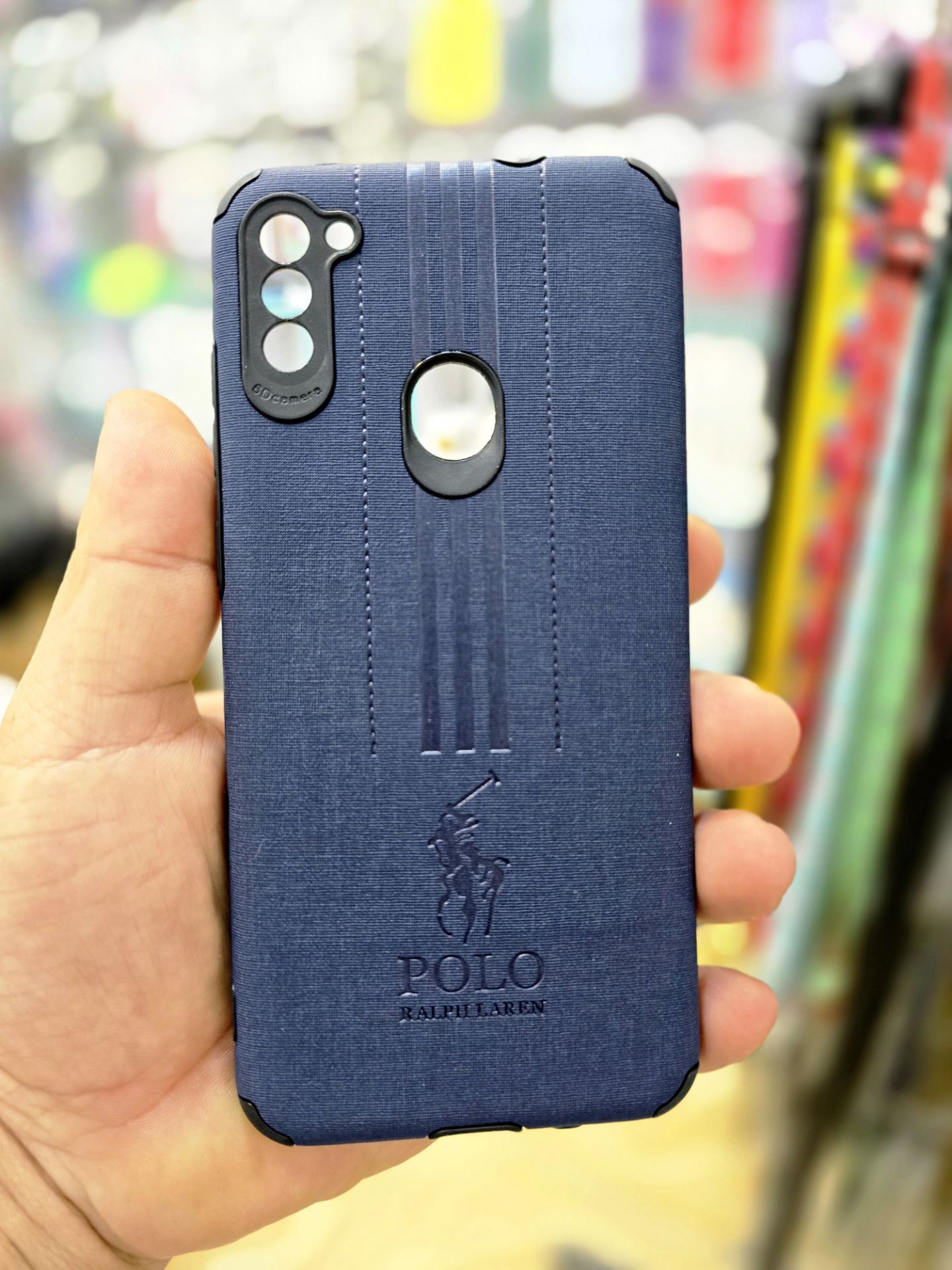 قاب طرح چرم POLO Ralph Laren مدل Samsung Galaxy A11 / M11 - آبی