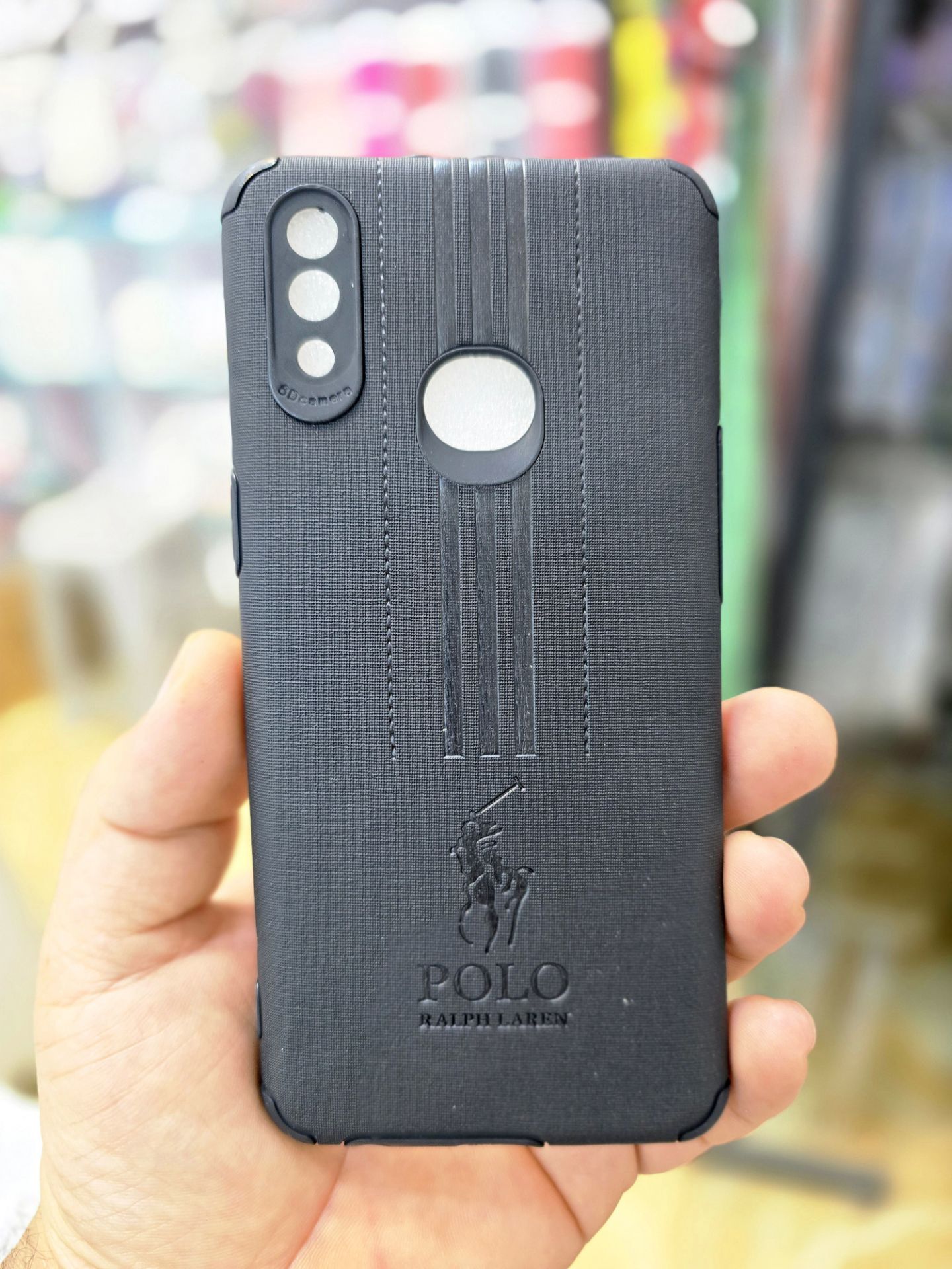 قاب طرح چرم POLO Ralph Laren مدل Samsung Galaxy A10S - مشکی