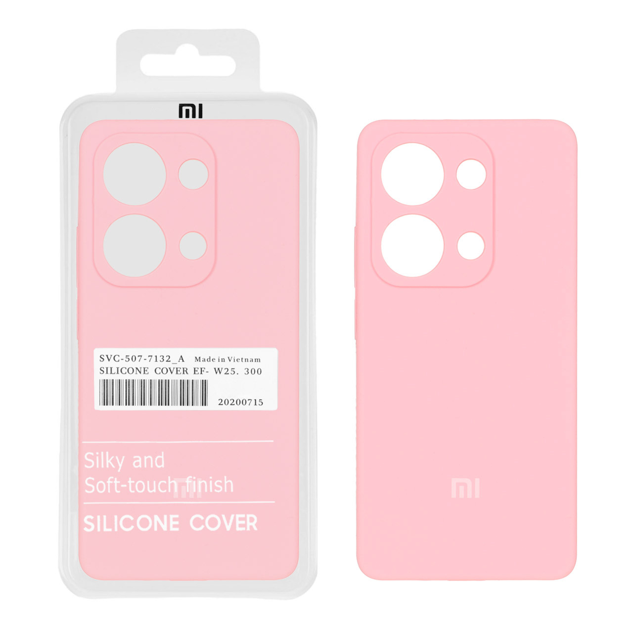 قاب سیلیکونی پاک کنی اورجینال درجه یک Xiaomi Redmi Note 13 4G صورتی