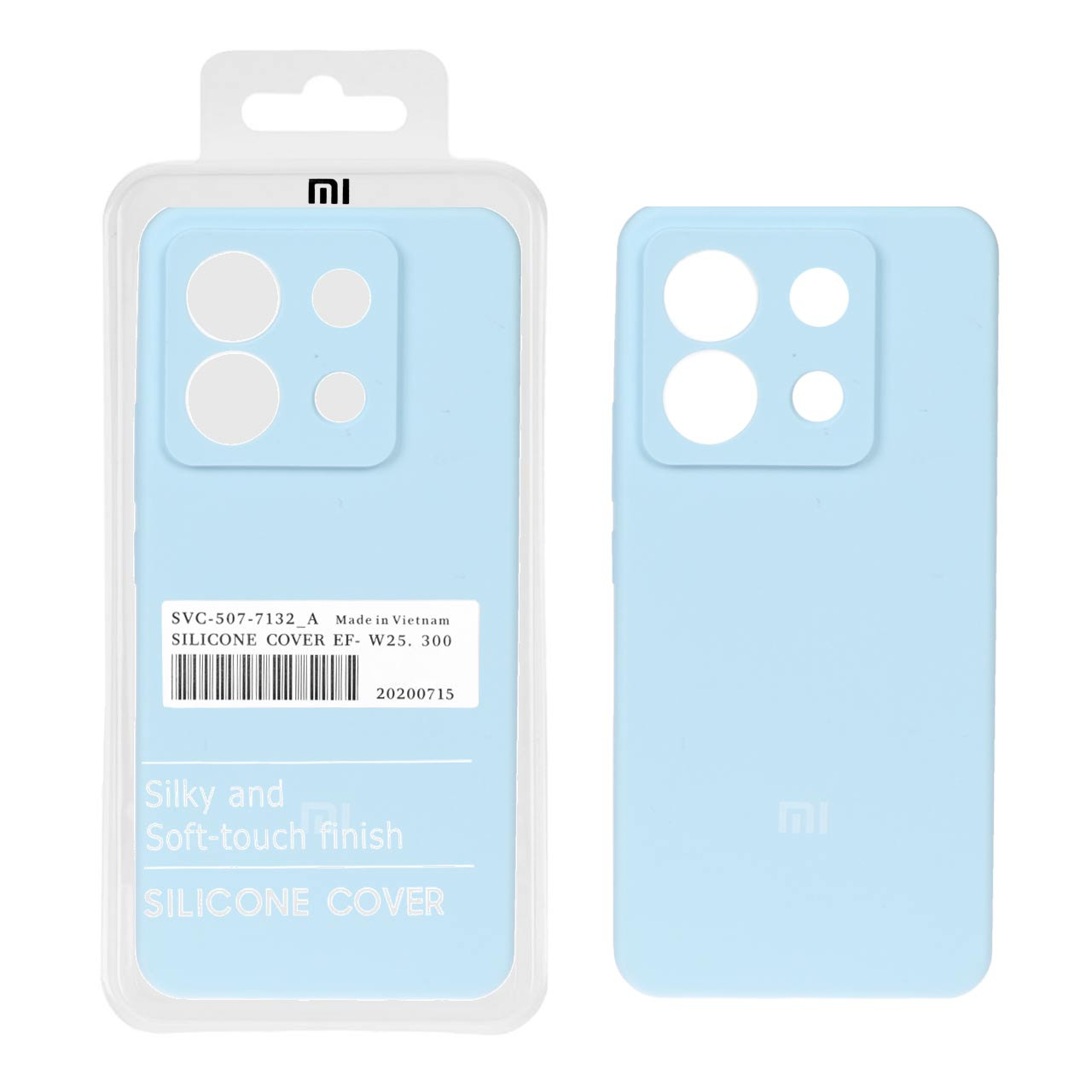 قاب سیلیکونی پاک کنی اورجینال درجه یک Xiaomi Redmi Note 13 5G - آبی آسمانی