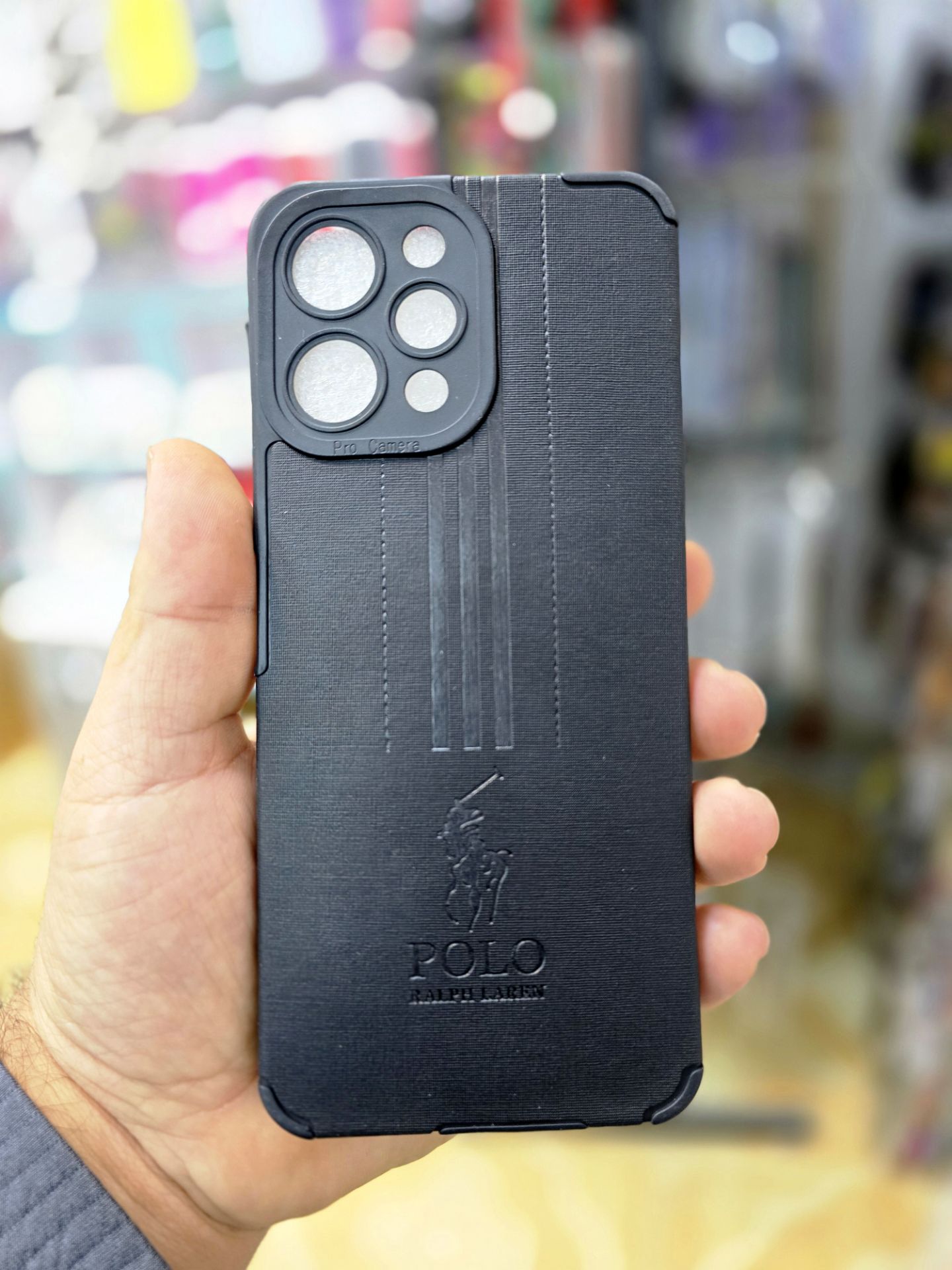 قاب طرح چرم Polo مدل Xiaomi Redmi Note 12 4G - مشکی