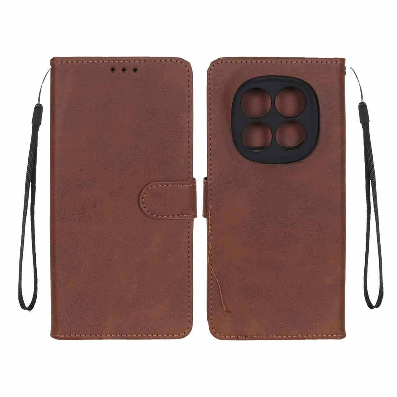 کیف موبایل مگنتی درجه یک MNC مدل Xiaomi Redmi Note 14 Pro 4G - قهوه ای