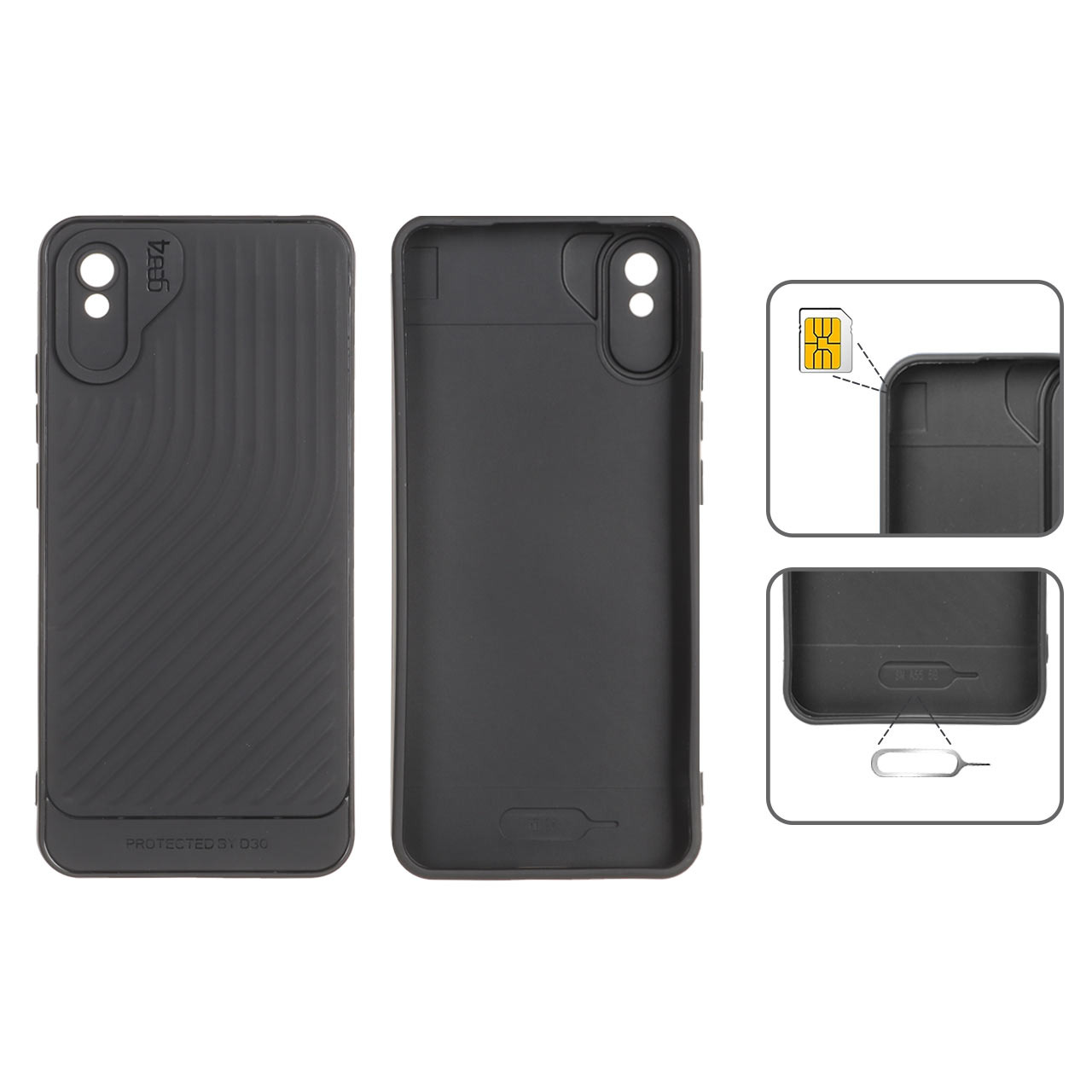 قاب Gear4 کبریتی Xiaomi Redmi 9A / Redmi 9A Sport / Redmi 9AT - مشکی