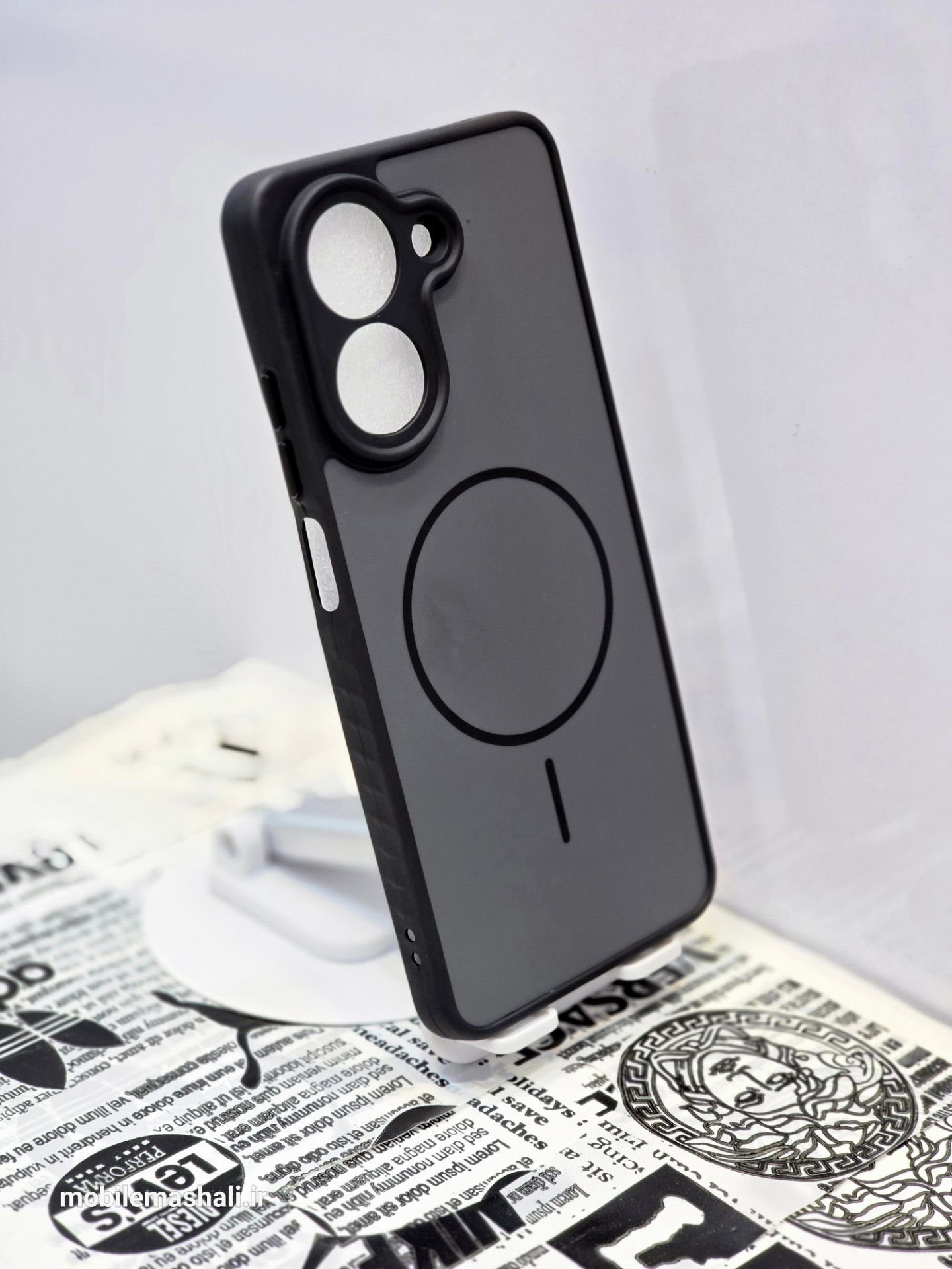 قاب رنگی طرح مگ سیف محافظ لنزدار Xiaomi Redmi A5 / Poco C71 - مشکی