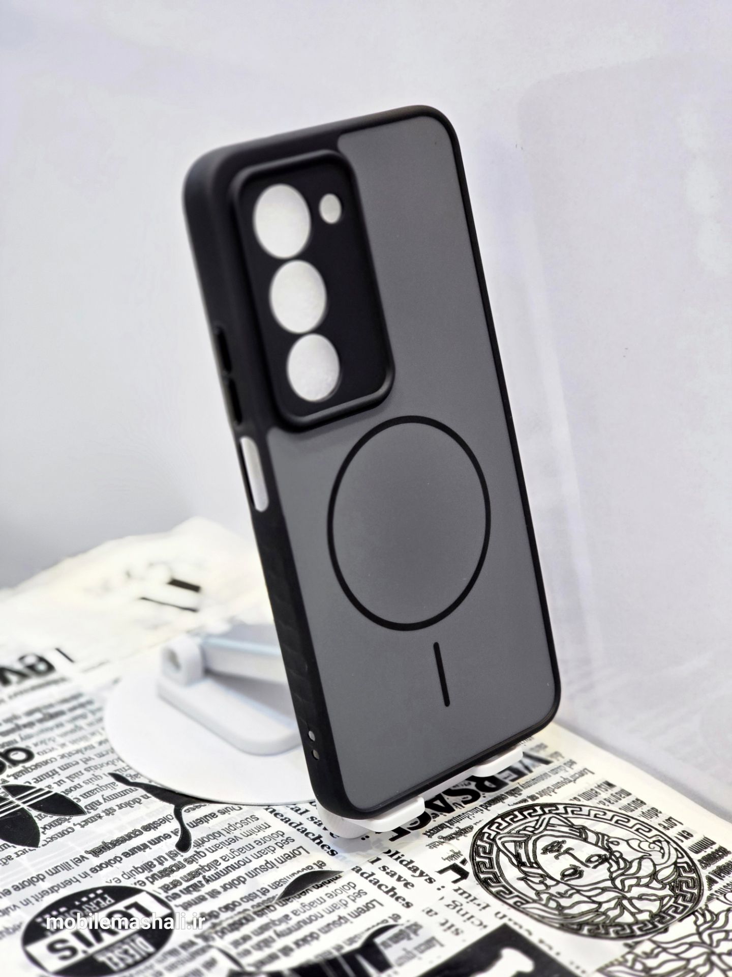 قاب رنگی طرح مگ سیف محافظ لنزدار Xiaomi Redmi 15 4G - پرتقالی