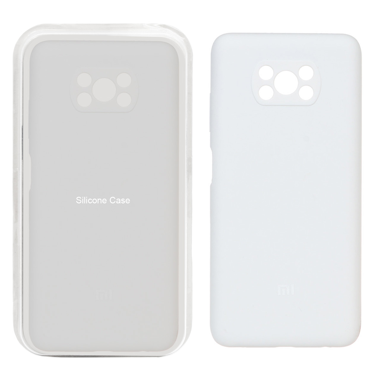 قاب سیلیکونی پاک کنی محافظ لنزدار اورجینال Xiaomi Poco X3 / Poco X3 Pro / Poco X3 NFC - سفید (پک اصلی)
