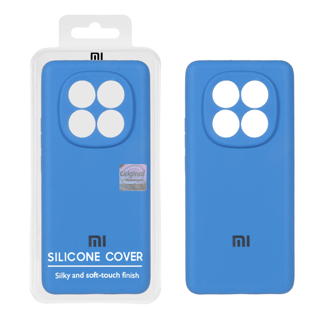 قاب سیلیکونی پاک کنی اورجینال Master Quality مدل Xiaomi Redmi Note 14 Pro 5G / Redmi Note 14 Pro Plus 5G / Poco X7 5G - آبی (پک دار)