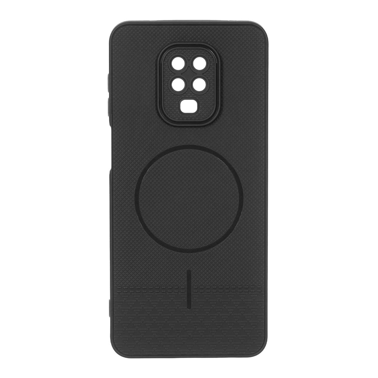 قاب شطرنجی طرح مگ سیف محافظ لنزدار Xiaomi Redmi Note 9S / Redmi Note 9 Pro / Redmi Note 9 Pro Max - مشکی