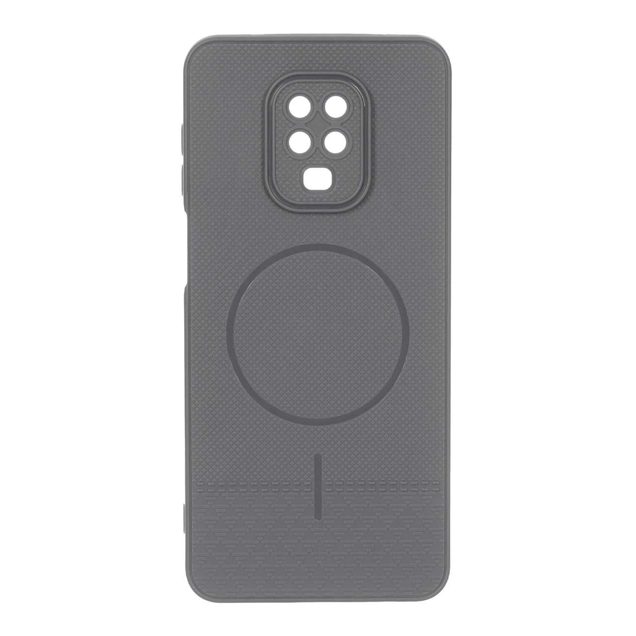 قاب شطرنجی طرح مگ سیف محافظ لنزدار Xiaomi Redmi Note 9S / Redmi Note 9 Pro / Redmi Note 9 Pro Max - خاکستری