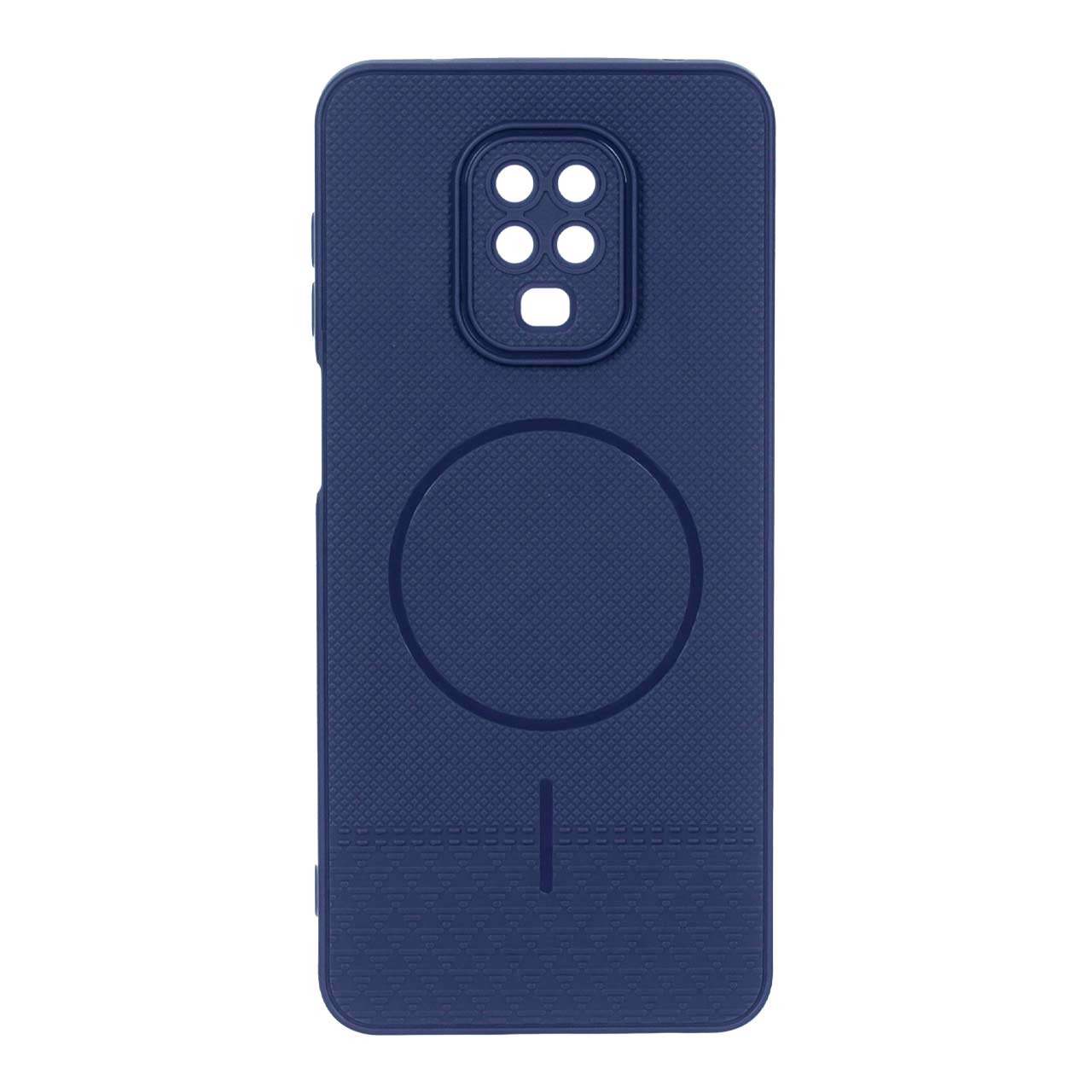 قاب شطرنجی طرح مگ سیف محافظ لنزدار Xiaomi Redmi Note 9S / Redmi Note 9 Pro / Redmi Note 9 Pro Max - سرمه ای