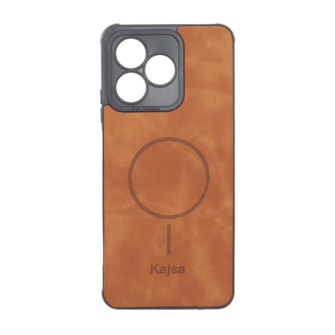 قاب جیر Kajsa طرح مگ سیف MNC مدل Realme C53 / C51 / Note 50 - قهوه ای روشن
