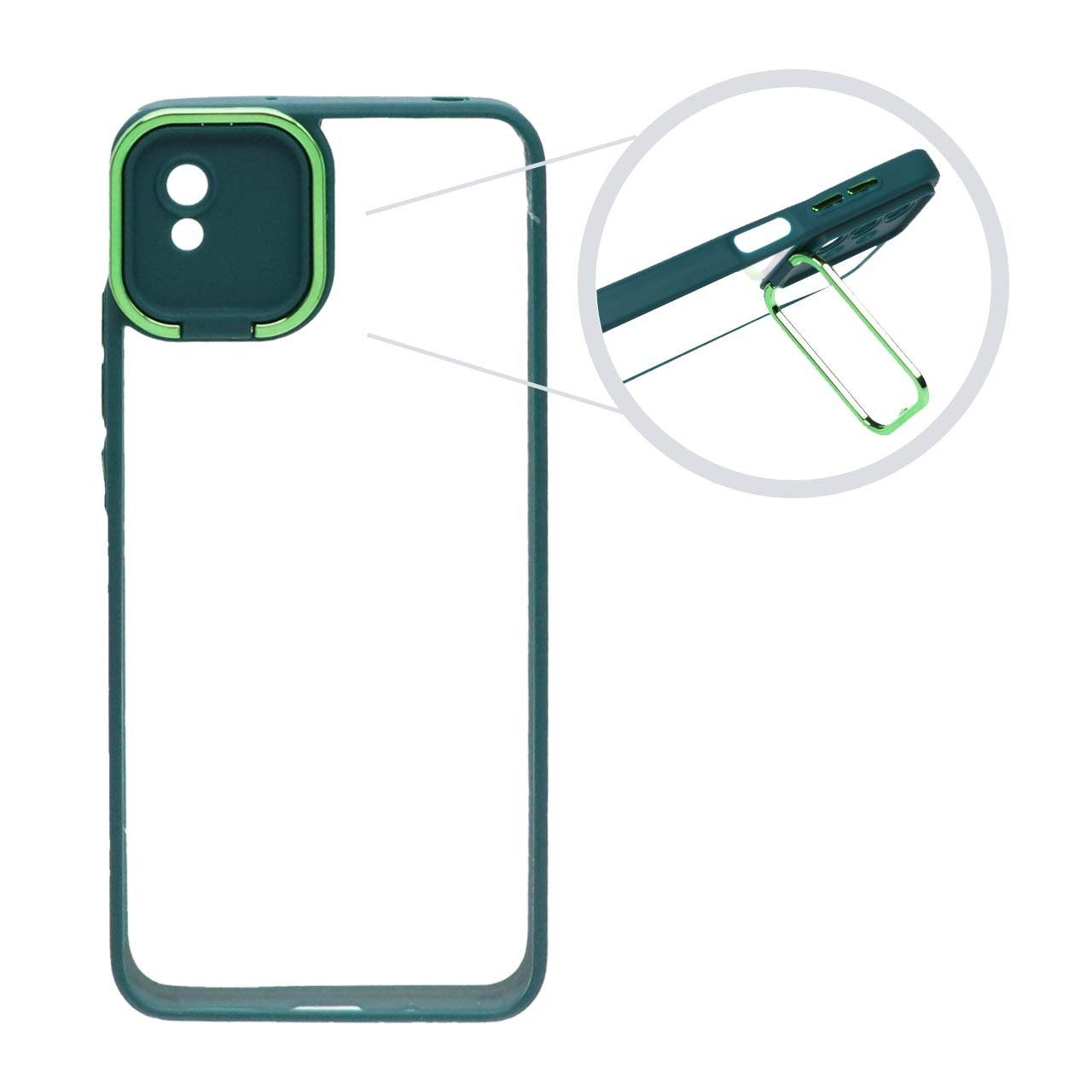 قاب پشت شفاف محافظ لنزدار متال آیرون Xiaomi Redmi 9A Sport / Redmi 9A / Redmi 9AT - سبز