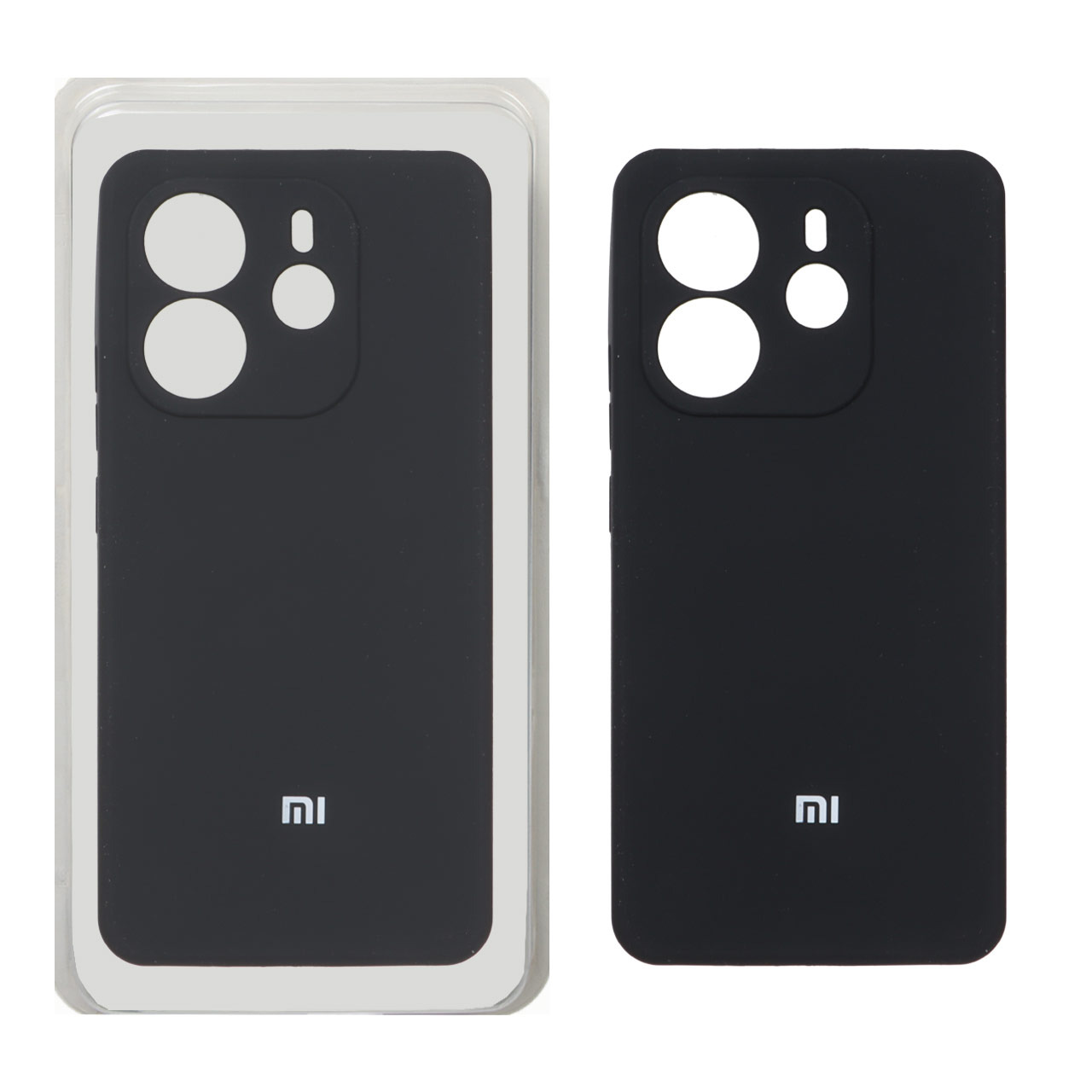 قاب سیلیکونی پاک کنی محافظ لنزدار اورجینال Xiaomi Redmi Note 14 4G - مشکی (پک اصلی)