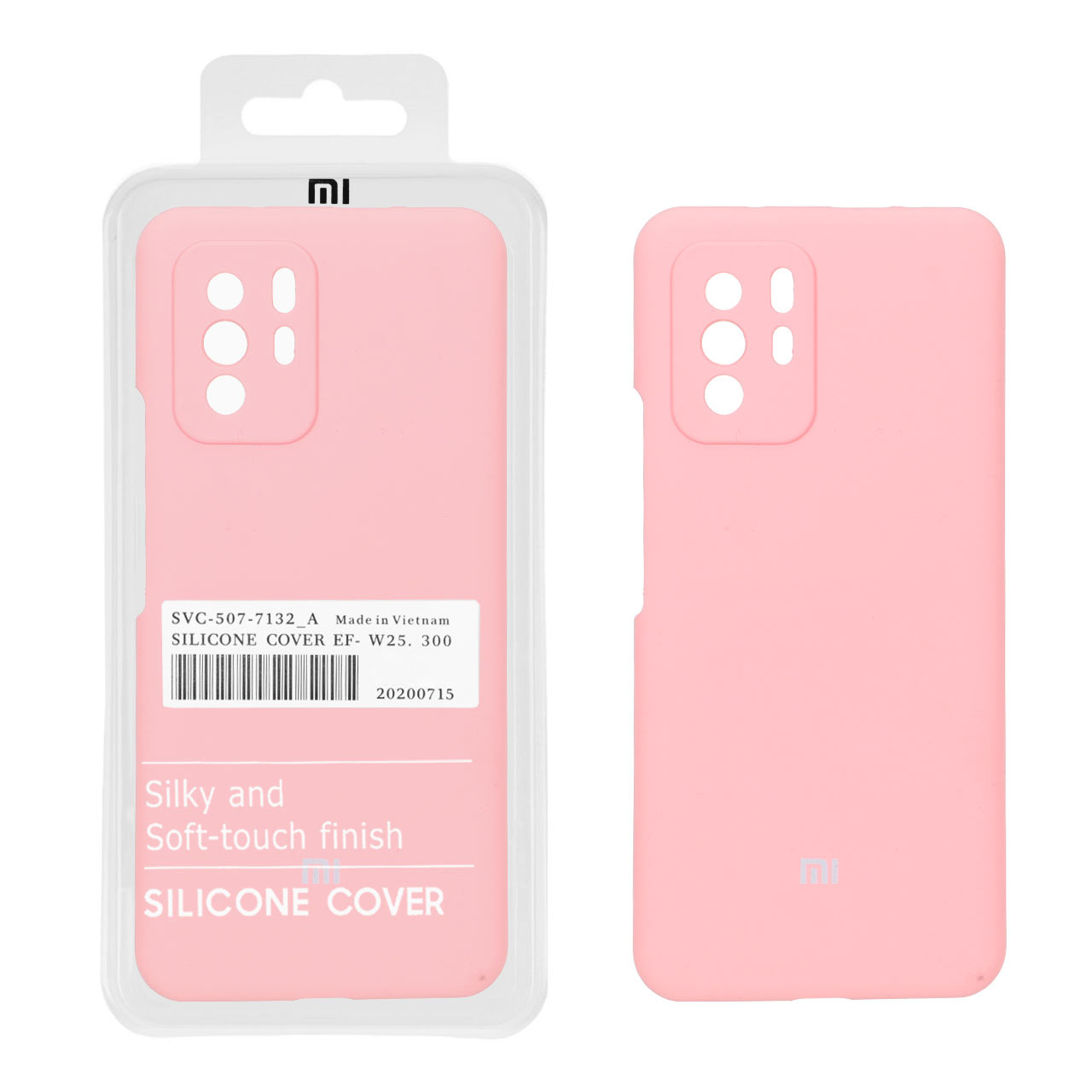 قاب سیلیکونی پاک کنی اورجینال درجه یک Xiaomi Redmi Note 10 Pro 5G / Poco X3 GT - صورتی کد 1 (پک دار)