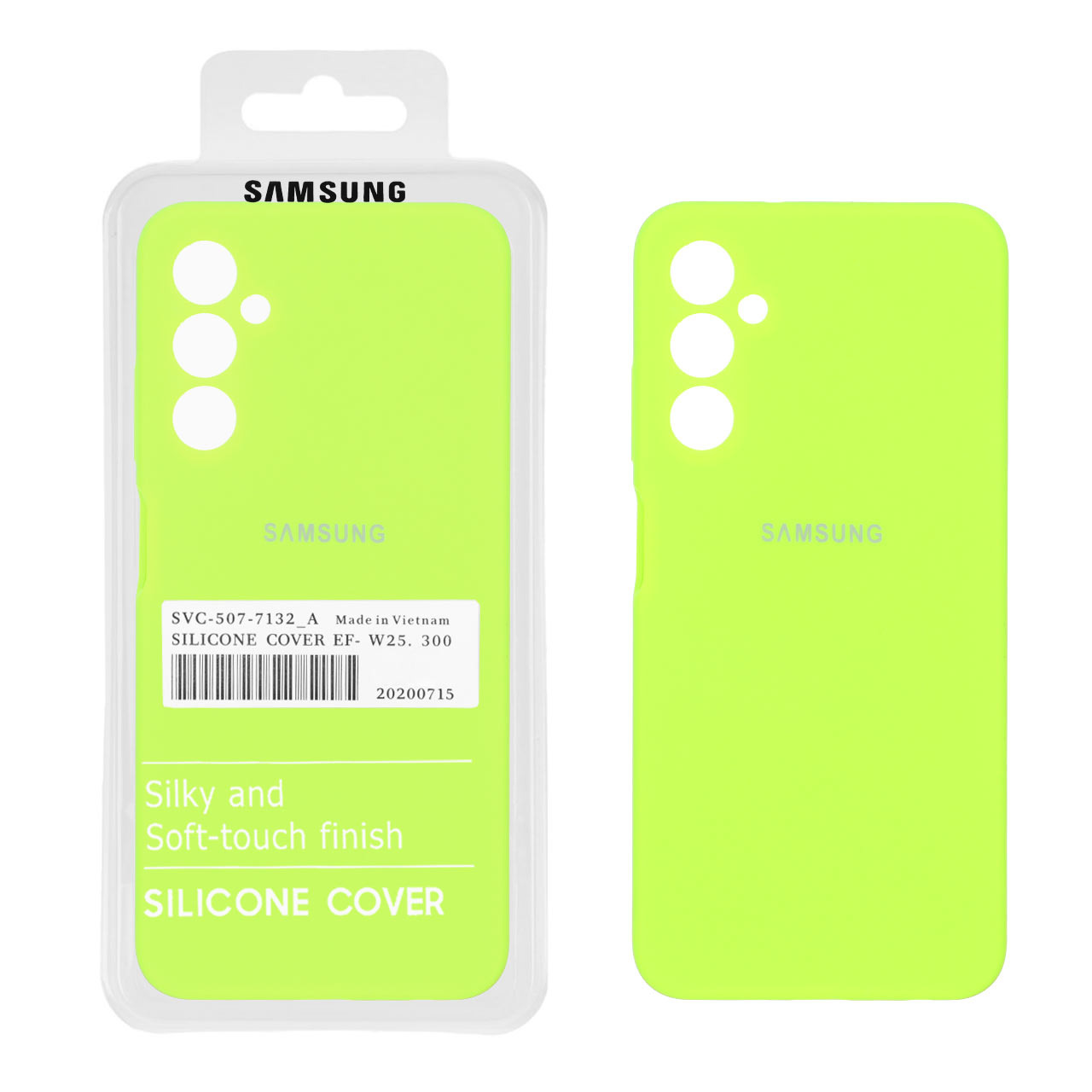 قاب سیلیکونی پاک کنی اورجینال درجه یک Samsung Galaxy A05s - سبز فسفری (پک دار)