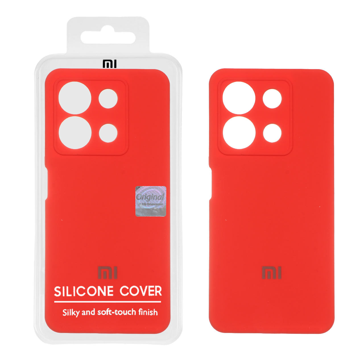 قاب سیلیکونی پاک کنی اورجینال Master Quality مدل Xiaomi Redmi Note 13 4G - قرمز (پک دار)