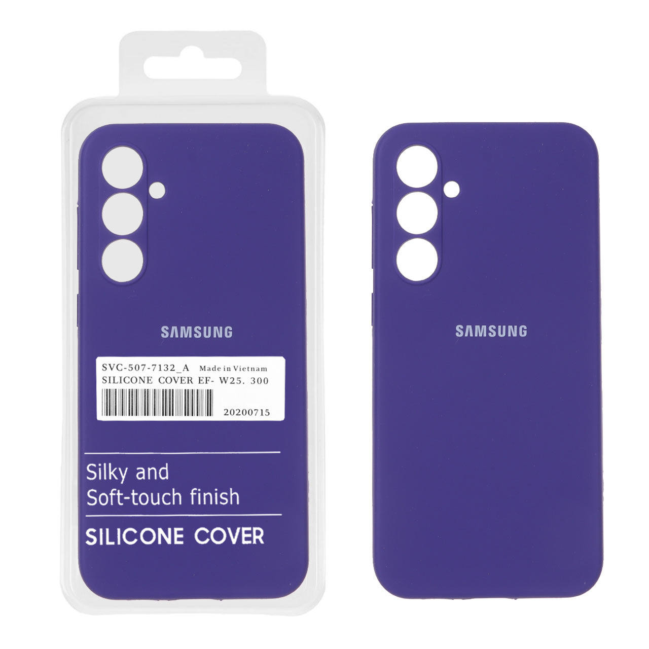 قاب سیلیکونی پاک کنی اورجینال درجه یک Samsung Galaxy S23 FE - بنفش تیره (پک دار)